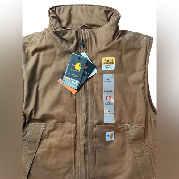New Carhartt Mens FLAME-RESISTANT QUICK DUCK VEST Flame Resistant - Picture 3 of 5